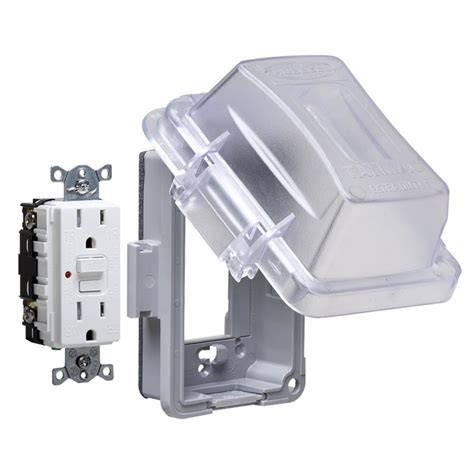 1-gang gfci weatherproof non-metallic electrical box cover kit|TAYMAC 1.